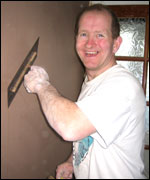 Eddie Edwards plastering