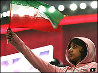 نوجوان در مراسمی ورزشی