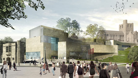 An artist's impression of the Pontio project at Bangor University.