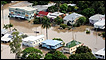 Bairro inundado pelo rio Fitzroy, em Rockhampton, Australia (AFP)