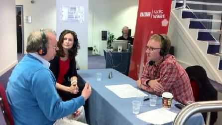 Adam Walton talking to Mike Hapgood and Lucie Green Adam Walton talking to Mike Hapgood and Lucie Green