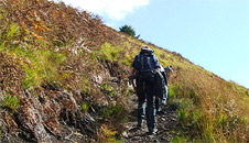 Mountain track up to Penpych