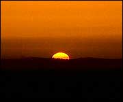 The sun over Dartmoor