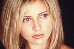 Sarah Michelle Gellar as the character Buffy Summers