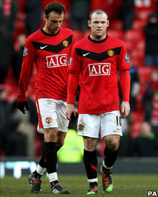 Man U's Wayne Rooney and Dimitar Berbatov