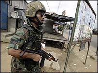 Voják na Pobřeží Slonoviny