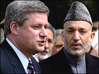 Kanada Başbakanı Stephen Harper Afganistan'da