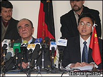 سفیر چین در کابل و وزیر تحصیلات عالی افغانستان