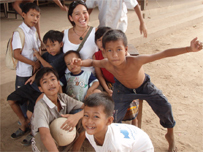 Rachael's travelling friend Nay meets orphans 