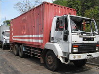 North-bound Lorries in Trincomalee