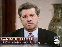 Paul Bremer, administrador americano para o Iraque