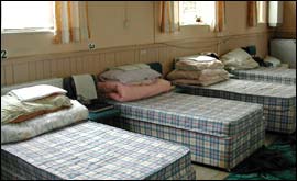 Beds at the shelter