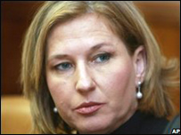 A ministra do Exterior de Israel, Tzipi Livni. Foto: AP