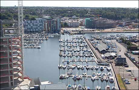View of Neptune Marina from The Mill, Ipswich