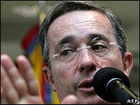 Presidente colombiano, Alvaro Uribe