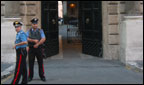 police guarding Berlosconi's house