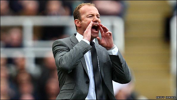 Shearer shouts but to no avail as Newcastle are beaten 2-0