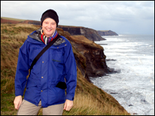 Chris Jackson on the the cliff tops near Robin Hood's Bay