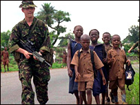British soldier in Sierra Leone (ap)