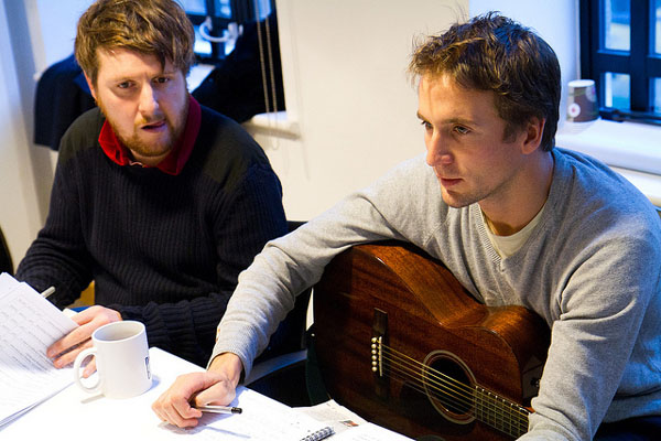 Tim Key and Tom Basden... hard at work (ish)