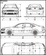 Schematic diagram of the Audi A8