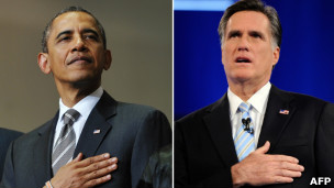 Barack Obama e Mitt Romney (Foto AFP)