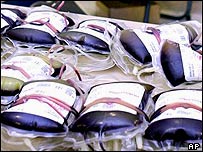 خون کی بوتلیں