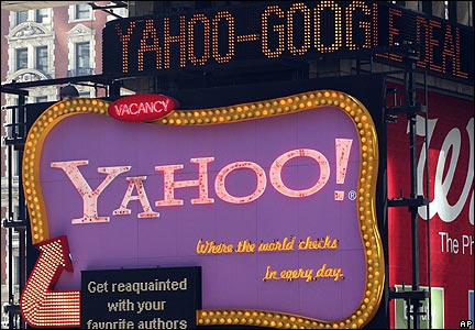Yahoo sign in Times Square