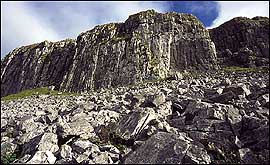 rocky outcrop at Malham cove