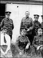 soldiers at Sutton Veny Military Camp in 1916 and nurse Mary Pleydell Bouverie of Heytebury, one of three sisters who nursed there. 