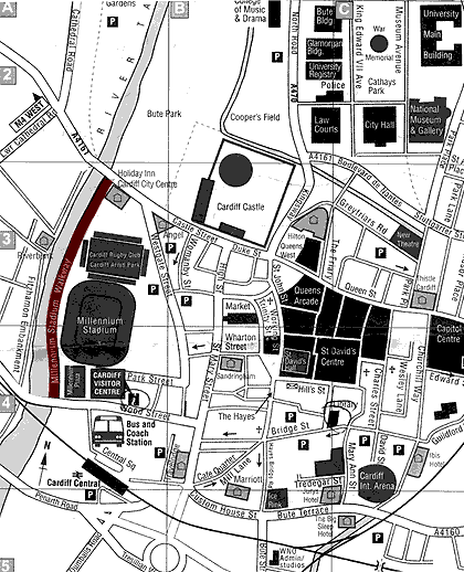 Map of Cardiff