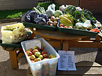 Produce on table