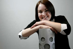 Emily Cummins and her fridge