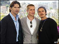 Eric Bana (esq.), Brad Pitt e Orlando Bloom