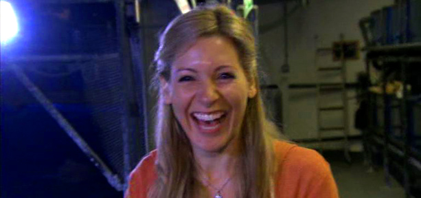 Naomi Wilkinson smiling during her shark encounter 