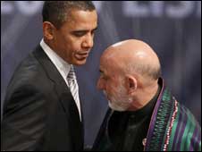 کرزی او اوباما