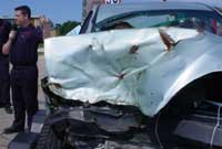 Canlyniad gwrthdrawiad 40mya