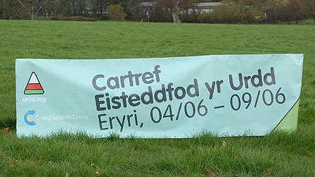 Baner Cartref Eisteddfod yr Urdd Eryri