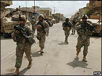 Soldados americanos no Iraque, em operação em Khalis (Foto arquivo)