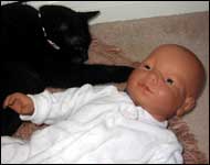 Jessica's friend Faye with the baby.