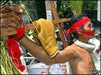 Protestos durante reunião da OMC em Cancún