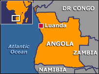 Mapa de Angola