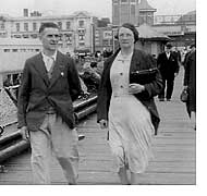 Joan's grandparents visiting Blackpool in the 1930s
