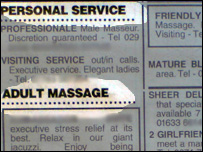 Anúncio para massagem