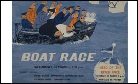 The Boat race by NG Crayford courtesy of the London's Transport Museum 