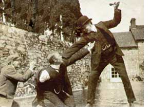 Photo taken around 1905, the ornamental lake of the Italian Garden and the Enamelling Room are in the background.