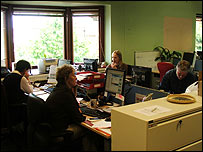 Suffolk Action at their desks