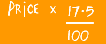 Price * 17.5/100