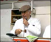 Auctioneer at livestock sale