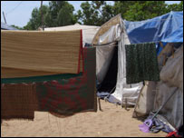 A refugee camp in Batticaloa district